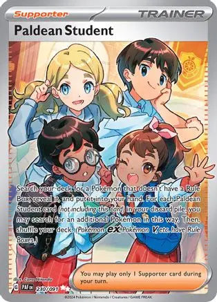 Paldean Student 230/091  - Holofoil SV Paldean Fates - Ultra Rare SV: Paldean Fates Pokemon Single  Squirtle Squad Card Shop.