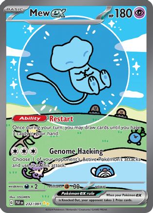 Mew ex 232/091  - Holofoil SV Paldean Fates - Special Illustration Rare SV: Paldean Fates Pokemon Single  Squirtle Squad Card Shop.