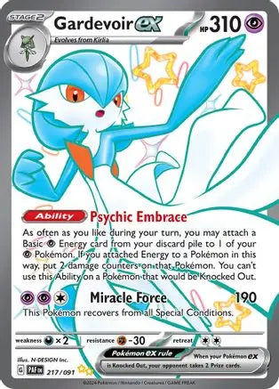 Gardevoir ex 217/091  - Holofoil SV Paldean Fates - Shiny Ultra Rare SV: Paldean Fates Pokemon Single  Squirtle Squad Card Shop.