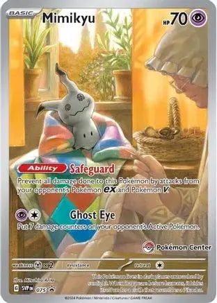 Mimikyu (Pokemon Center Exclusive) 075  - Holofoil SV Scarlet & Violet Promo Cards - Promo SV: Scarlet & Violet Promo Cards Pokemon Single  Squirtle Squad Card Shop.
