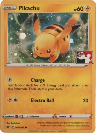 Pikachu - 065/202 (Cosmos Holo)/202  - Holofoil League & Championship Cards - Promo League & Championship Cards Pokemon Single  Squirtle Squad Card Shop.
