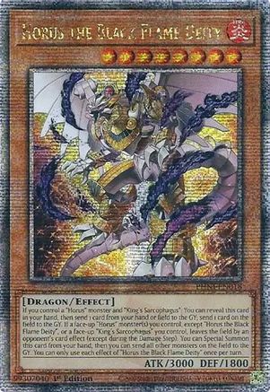 Horus the Black Flame Deity (Quarter Century Secret Rare) (PHNI-EN018) - Phantom Nightmare 1st Edition Phantom Nightmare Yugioh Single  Squirtle Squad Card Shop.