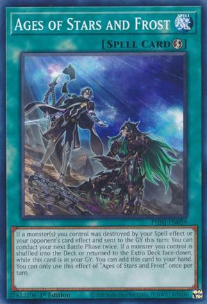 Ages of Stars and Frost (PHNI-EN059) - Phantom Nightmare 1st Edition Phantom Nightmare Yugioh Single  Squirtle Squad Card Shop.