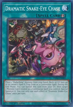 Dramatic Snake-Eye Chase (PHNI-EN062) - Phantom Nightmare 1st Edition Phantom Nightmare Yugioh Single  Squirtle Squad Card Shop.