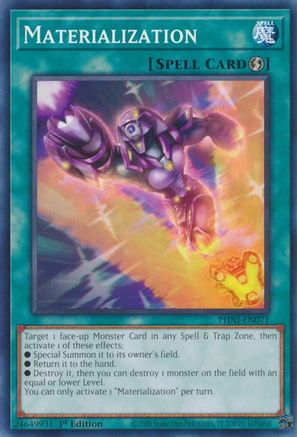 Materialization (PHNI-EN071) - Phantom Nightmare 1st Edition Phantom Nightmare Yugioh Single  Squirtle Squad Card Shop.