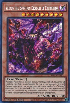 Veidos the Eruption Dragon of Extinction (PHNI-EN090) - Phantom Nightmare 1st Edition Phantom Nightmare Yugioh Single  Squirtle Squad Card Shop.