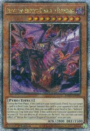 Veidos the Eruption Dragon of Extinction (Quarter Century Secret Rare) (PHNI-EN090) - Phantom Nightmare 1st Edition Phantom Nightmare Yugioh Single  Squirtle Squad Card Shop.
