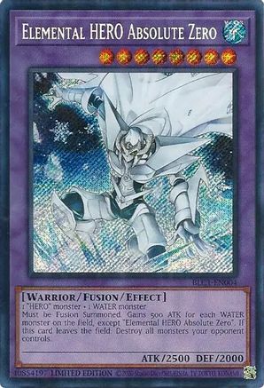 Elemental HERO Absolute Zero (BLC1-EN004) - Battles of Legend: Chapter 1 Limited Battles of Legend: Chapter 1 Yugioh Single  Squirtle Squad Card Shop.