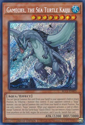 Gameciel, the Sea Turtle Kaiju (BLC1-EN005) - Battles of Legend: Chapter 1 Limited Battles of Legend: Chapter 1 Yugioh Single  Squirtle Squad Card Shop.