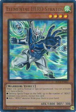 Elemental HERO Stratos (Alternate Art) (BLC1-EN022) - Battles of Legend: Chapter 1 1st Edition Battles of Legend: Chapter 1 Yugioh Single  Squirtle Squad Card Shop.