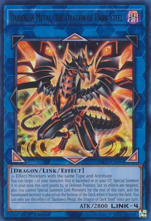 Darkness Metal, the Dragon of Dark Steel (BLC1-EN044) - Battles of Legend: Chapter 1 1st Edition Battles of Legend: Chapter 1 Yugioh Single  Squirtle Squad Card Shop.