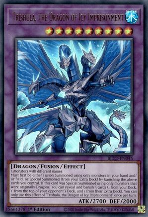 Trishula, the Dragon of Icy Imprisonment (BLC1-EN045) - Battles of Legend: Chapter 1 1st Edition Battles of Legend: Chapter 1 Yugioh Single  Squirtle Squad Card Shop.