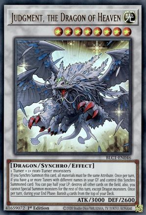 Judgment, the Dragon of Heaven (BLC1-EN046) - Battles of Legend: Chapter 1 1st Edition Battles of Legend: Chapter 1 Yugioh Single  Squirtle Squad Card Shop.