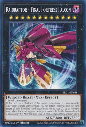 Raidraptor - Final Fortress Falcon (BLC1-EN048) - Battles of Legend: Chapter 1 1st Edition Battles of Legend: Chapter 1 Yugioh Single  Squirtle Squad Card Shop.