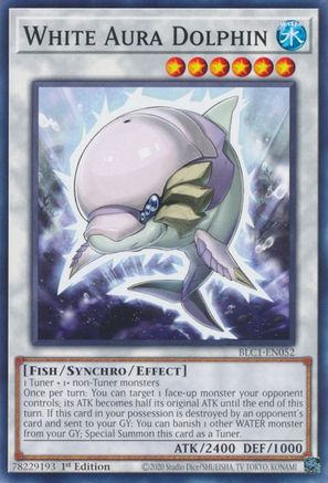 White Aura Dolphin (BLC1-EN052) - Battles of Legend: Chapter 1 1st Edition Battles of Legend: Chapter 1 Yugioh Single  Squirtle Squad Card Shop.