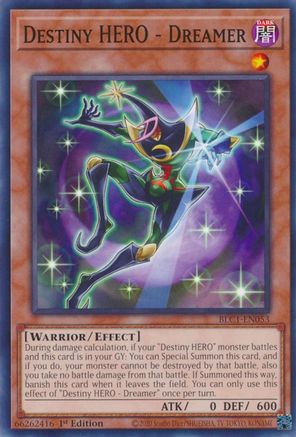 Destiny HERO - Dreamer (BLC1-EN053) - Battles of Legend: Chapter 1 1st Edition Battles of Legend: Chapter 1 Yugioh Single  Squirtle Squad Card Shop.