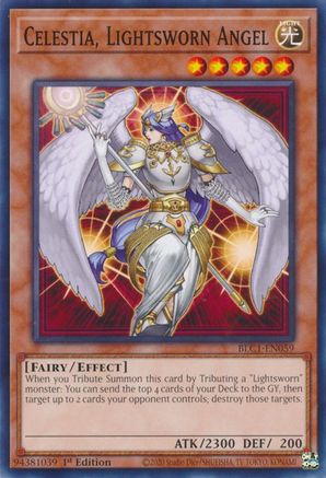 Celestia, Lightsworn Angel (BLC1-EN059) - Battles of Legend: Chapter 1 1st Edition Battles of Legend: Chapter 1 Yugioh Single  Squirtle Squad Card Shop.