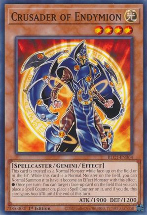 Crusader of Endymion (BLC1-EN064) - Battles of Legend: Chapter 1 1st Edition Battles of Legend: Chapter 1 Yugioh Single  Squirtle Squad Card Shop.