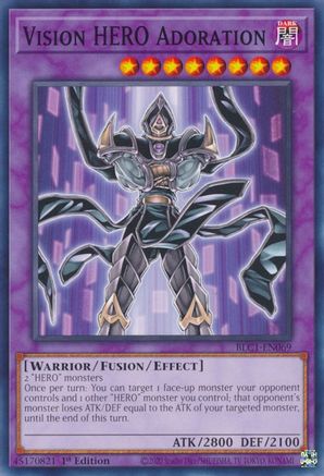 Vision HERO Adoration (BLC1-EN069) - Battles of Legend: Chapter 1 1st Edition Battles of Legend: Chapter 1 Yugioh Single  Squirtle Squad Card Shop.