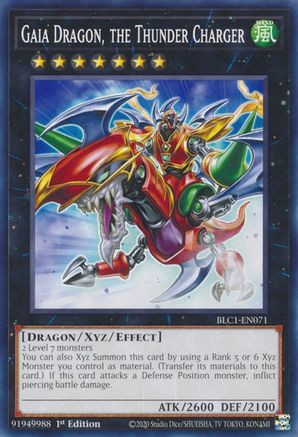 Gaia Dragon, the Thunder Charger (BLC1-EN071) - Battles of Legend: Chapter 1 1st Edition Battles of Legend: Chapter 1 Yugioh Single  Squirtle Squad Card Shop.