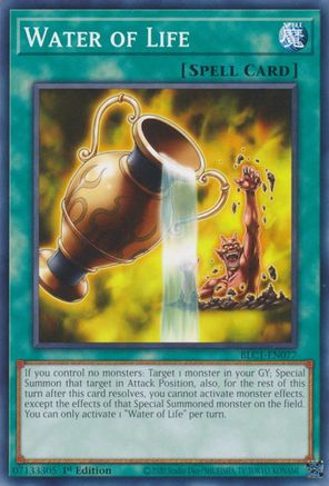 Water of Life (BLC1-EN077) - Battles of Legend: Chapter 1 1st Edition Battles of Legend: Chapter 1 Yugioh Single  Squirtle Squad Card Shop.