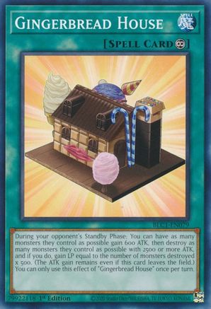 Gingerbread House (BLC1-EN079) - Battles of Legend: Chapter 1 1st Edition Battles of Legend: Chapter 1 Yugioh Single  Squirtle Squad Card Shop.