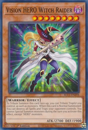 Vision HERO Witch Raider (BLC1-EN098) - Battles of Legend: Chapter 1 1st Edition Battles of Legend: Chapter 1 Yugioh Single  Squirtle Squad Card Shop.