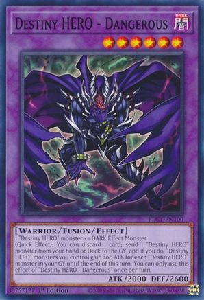 Destiny HERO - Dangerous (BLC1-EN100) - Battles of Legend: Chapter 1 1st Edition Battles of Legend: Chapter 1 Yugioh Single  Squirtle Squad Card Shop.