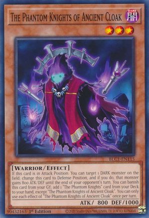 The Phantom Knights of Ancient Cloak (BLC1-EN115) - Battles of Legend: Chapter 1 1st Edition Battles of Legend: Chapter 1 Yugioh Single  Squirtle Squad Card Shop.