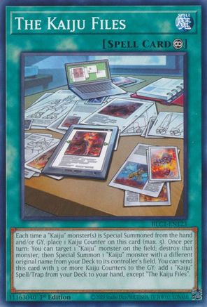 The Kaiju Files (BLC1-EN123) - Battles of Legend: Chapter 1 1st Edition Battles of Legend: Chapter 1 Yugioh Single  Squirtle Squad Card Shop.