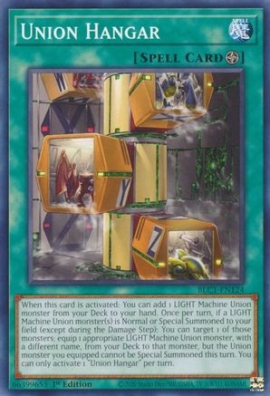 Union Hangar (BLC1-EN124) - Battles of Legend: Chapter 1 1st Edition Battles of Legend: Chapter 1 Yugioh Single  Squirtle Squad Card Shop.