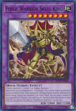 Fossil Warrior Skull King (BLC1-EN129) - Battles of Legend: Chapter 1 1st Edition Battles of Legend: Chapter 1 Yugioh Single  Squirtle Squad Card Shop.