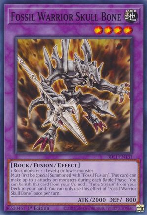 Fossil Warrior Skull Bone (BLC1-EN131) - Battles of Legend: Chapter 1 1st Edition Battles of Legend: Chapter 1 Yugioh Single  Squirtle Squad Card Shop.