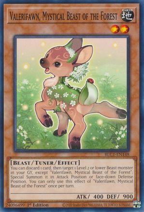 Valerifawn, Mystical Beast of the Forest (BLC1-EN148) - Battles of Legend: Chapter 1 1st Edition Battles of Legend: Chapter 1 Yugioh Single  Squirtle Squad Card Shop.