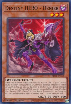 Destiny HERO - Denier (BLC1-EN153) - Battles of Legend: Chapter 1 1st Edition Battles of Legend: Chapter 1 Yugioh Single  Squirtle Squad Card Shop.