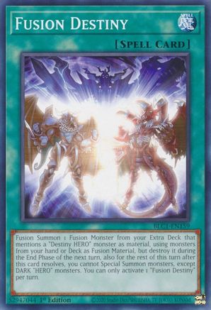 Fusion Destiny (BLC1-EN159) - Battles of Legend: Chapter 1 1st Edition Battles of Legend: Chapter 1 Yugioh Single  Squirtle Squad Card Shop.
