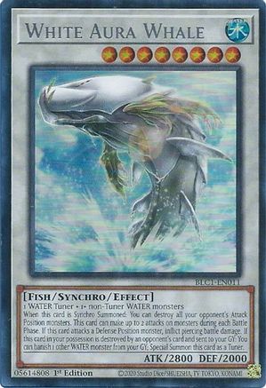 White Aura Whale (Silver) (BLC1-EN011) - Battles of Legend: Chapter 1 1st Edition Battles of Legend: Chapter 1 Yugioh Single  Squirtle Squad Card Shop.