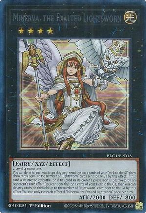 Minerva, the Exalted Lightsworn (Silver) (BLC1-EN013) - Battles of Legend: Chapter 1 1st Edition Battles of Legend: Chapter 1 Yugioh Single  Squirtle Squad Card Shop.