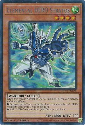Elemental HERO Stratos (Alternate Art) (Silver) (BLC1-EN022) - Battles of Legend: Chapter 1 1st Edition Battles of Legend: Chapter 1 Yugioh Single  Squirtle Squad Card Shop.