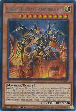 Jizukiru, the Star Destroying Kaiju (Silver) (BLC1-EN036) - Battles of Legend: Chapter 1 1st Edition Battles of Legend: Chapter 1 Yugioh Single  Squirtle Squad Card Shop.