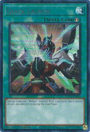 Quick Launch (Silver) (BLC1-EN042) - Battles of Legend: Chapter 1 1st Edition Battles of Legend: Chapter 1 Yugioh Single  Squirtle Squad Card Shop.