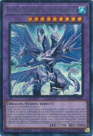 Trishula, the Dragon of Icy Imprisonment (Silver) (BLC1-EN045) - Battles of Legend: Chapter 1 1st Edition Battles of Legend: Chapter 1 Yugioh Single  Squirtle Squad Card Shop.