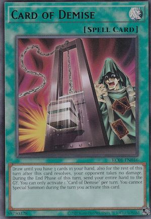 Card of Demise (KC01-EN046) - 25th Anniversary Ultimate Kaiba Set Unlimited 25th Anniversary Ultimate Kaiba Set Yugioh Single  Squirtle Squad Card Shop.
