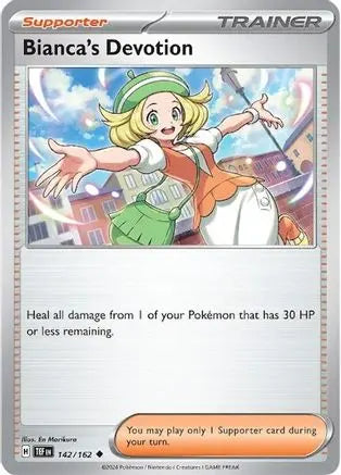 Bianca's Devotion 142/162  - Reverse Holofoil SV05 Temporal Forces - Uncommon