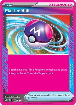 Master Ball 153  - Holofoil SV05 Temporal Forces - ACE SPEC Rare SV05: Temporal Forces Pokemon Single  Squirtle Squad Card Shop.