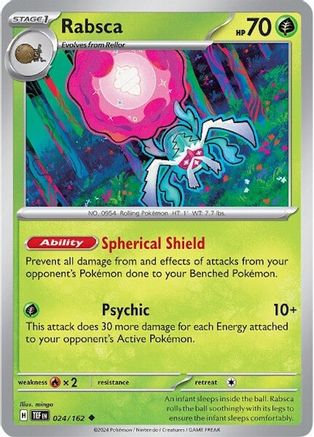 Rabsca 024  - Reverse Holofoil SV05 Temporal Forces - Uncommon SV05: Temporal Forces Pokemon Single  Squirtle Squad Card Shop.