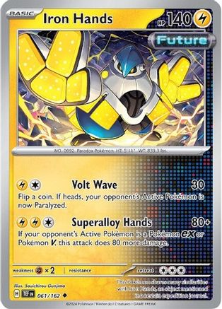 Iron Hands 061  SV05 Temporal Forces - Uncommon SV05: Temporal Forces Pokemon Single  Squirtle Squad Card Shop.