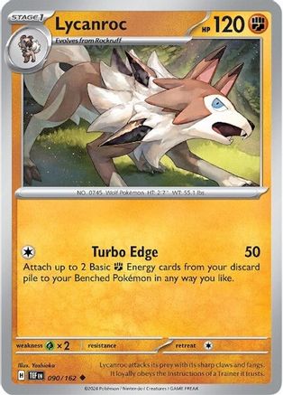 Lycanroc 090  - Reverse Holofoil SV05 Temporal Forces - Uncommon SV05: Temporal Forces Pokemon Single  Squirtle Squad Card Shop.