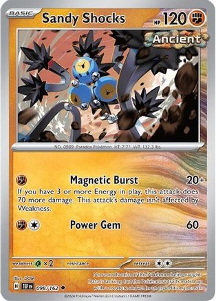 Sandy Shocks 098  - Reverse Holofoil SV05 Temporal Forces - Uncommon SV05: Temporal Forces Pokemon Single  Squirtle Squad Card Shop.
