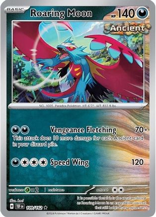 Roaring Moon 109  - Reverse Holofoil SV05 Temporal Forces - Rare SV05: Temporal Forces Pokemon Single  Squirtle Squad Card Shop.